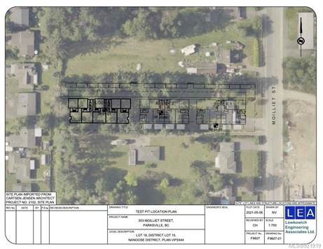 Site Plan for 26 townhomes across 3 blocks
