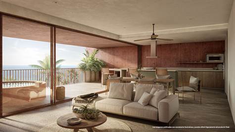 Beachfront Penthouse for Sale in San Crisanto, Yucatan