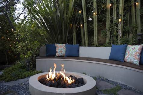 Fire pit with lounge area