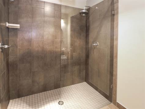 Primary ensuite with a spacious shower