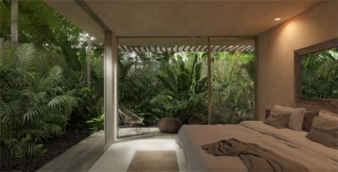 HOUSE IN PRIVATE RESIDENCE IN TULUM, Q. ROO - BEDROOM