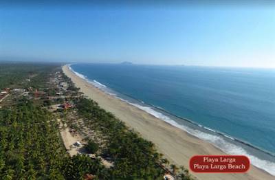 beachfront land, touristic-hotel-residential land use, for sale in Playa Larga Beach, Zihuatanejo., Lot MLS-ALZI201-1, Zihuatanejo, Guerrero