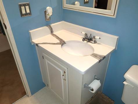 SINGLE SINK WITH NEW COUNTER-TOPS