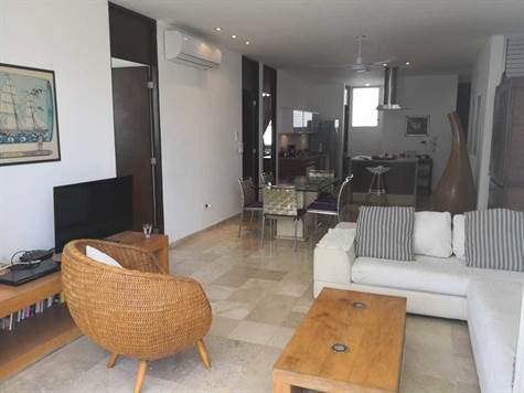 CONDO for sale in PLAYA DEL CARMEN - Rooftop with pool LIVING ROOM