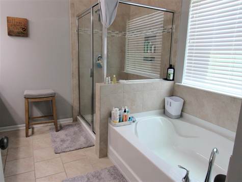 separate shower and garden tub