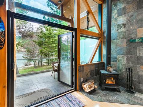 Cozy wood stove provides loads of warmth