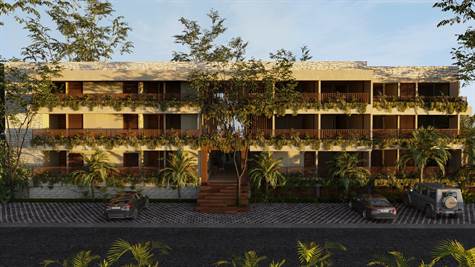 frontal facade - Condo with a spacious balcony for sale in Tulum
