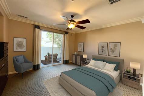 Bedroom Off Patio Virtual Staging