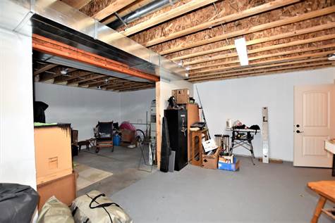 big storage area in the basement 