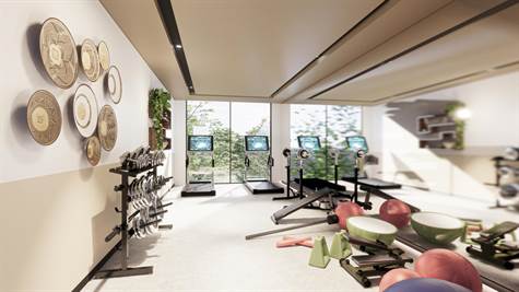 gym - 2 BR with terrace for sale in Tulum