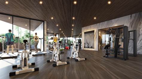gym - condo with double height terrace for sale in Cancun