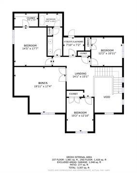 Upper/2nd level floorplan