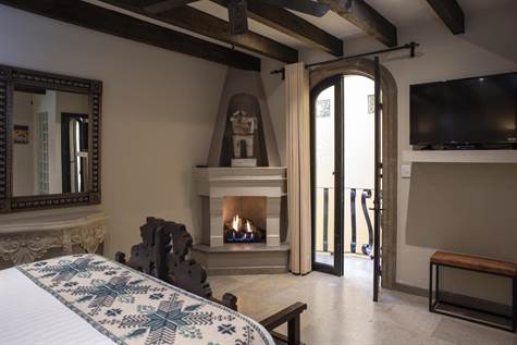 Cisneros Suite with Fireplace and Balcony