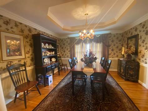 Formal Dining Room w/ decorative ceiling