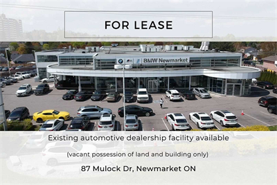 Car Dealership For Lease in Central Newmarket, York