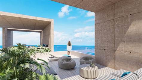 Onceanfront 4 bedroom penthouse for sale in Puerto Morelos