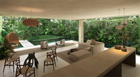 HOUSE IN PRIVATE RESIDENCE IN TULUM, Q. ROO - SOFA