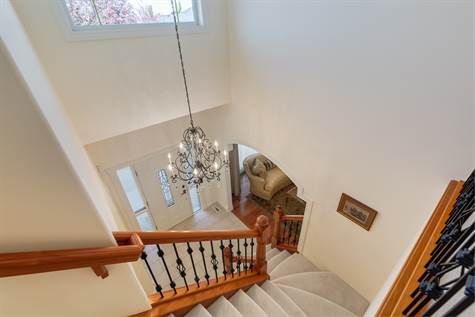 The staircase leading to the second floor.