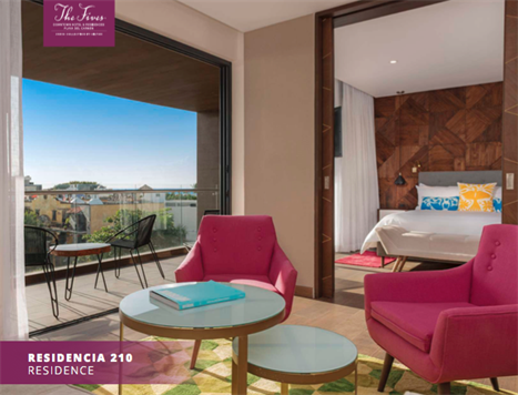 Playa del Carmen Real Estate- Splendorous condo hotel Loft for sale at The Fives downtown Playa del Carmen