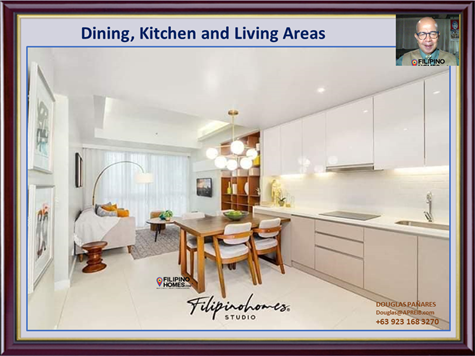 7. Typical Dining, Kitchen and Living Area