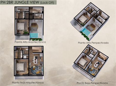 2 bedroom penthouse with jungle view for sale