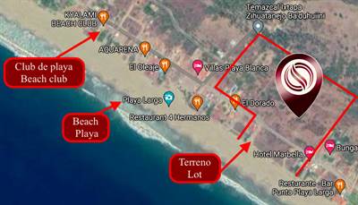 Beachfront land tourist, hotel and residential land use,  for sale in Zihuatanejo., Lot MLS-ALZI201, Zihuatanejo, Guerrero