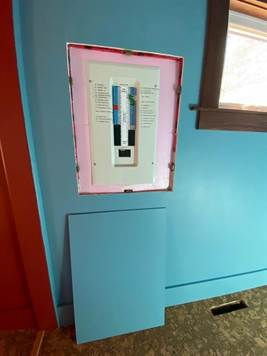 Electrical panel in pantry