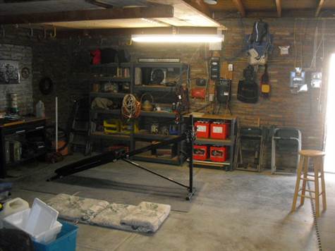 inside the garage