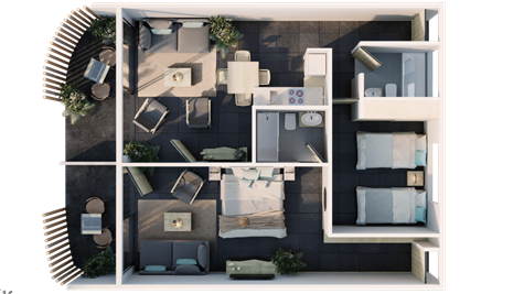 BEAUTIFUL NEW PROJECT CONDO FOR SALE IN TULUM PLAN APARTMENT