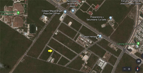 BEST LOCATION residencial lot for sale in PLAYA DEL CARMEN MAP