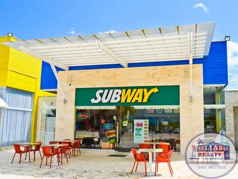 Downtown Punta Cana Name brand  restaurants 