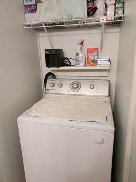 Clothes Washer in Bathroom