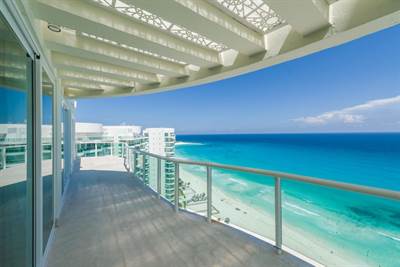 Beachfront penthouse wraparound terrace, modern furnished Cancun, Hotel Zone, for sale., Suite MLS-BRCA201, Cancun, Quintana Roo