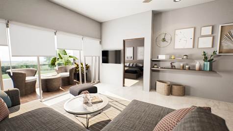 CONDO FOR SALE IN CANCUN - LIVING ROOM