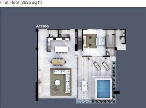 Penthouse Floor Plan 1st Level