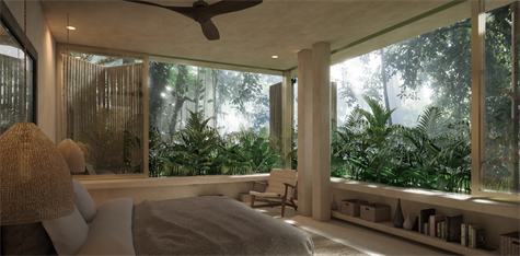HOUSE IN PRIVATE RESIDENCE IN TULUM, Q. ROO -  BEDROOM