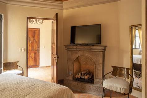 Casota bedroom fireplace