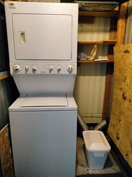Washer/Dryer in Shed