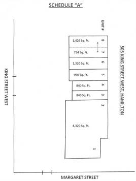 Floor plan of plaza units.