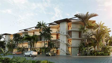 front view - condo with terrace for sale in Playa del Carmen