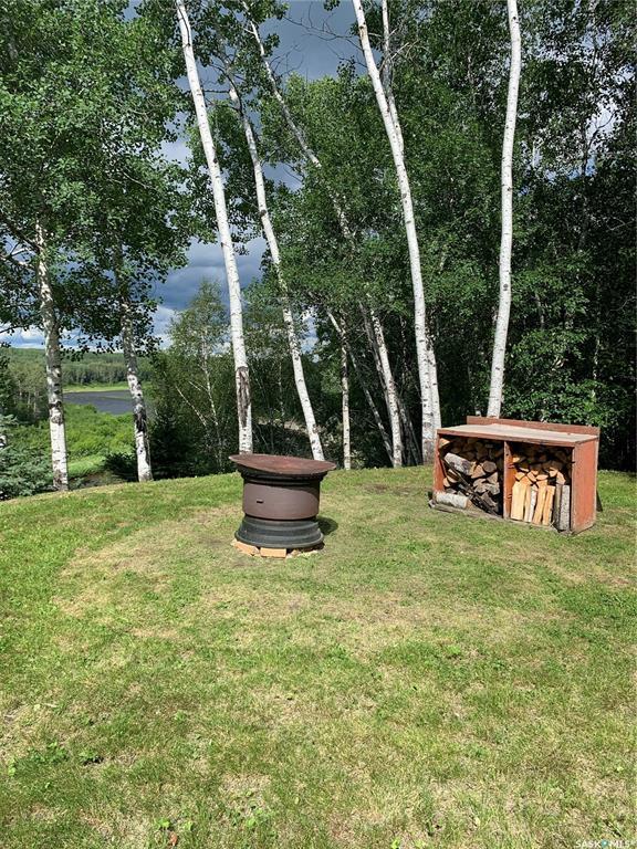 Firepit along the edge of the Red Deer River