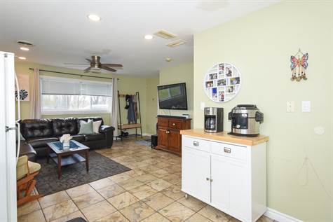 Kitchen is Open to Living Room