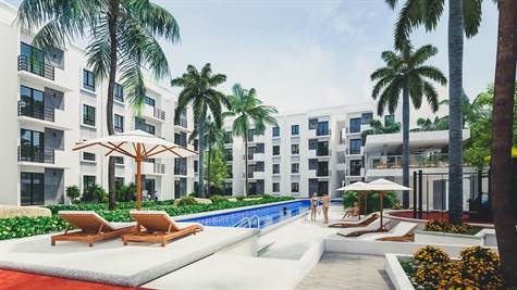 Amazing New Condo with garden in a Gated Community for Sale in Cancun 