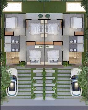2nd level floorplan rendering