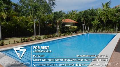 4 bedroom two story villa | Terrace overlooking garden with pool, Cabarete, Puerto Plata