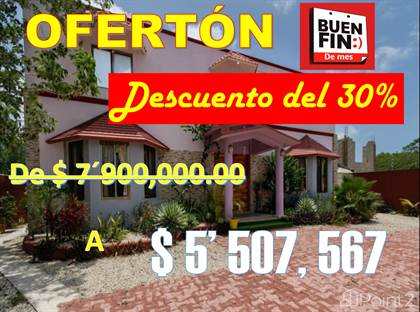 House for Sale FURNISHED, EQUIPPED, 7 Bedrooms, Jacuzi, Residencial Campestre, Cancun, Cancun, Quintana Roo