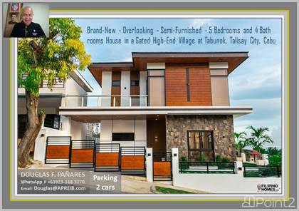 Semi-Furnished - 5 Bedrooms and 4 Bath-rooms House in a Gated High-End Village at Talisay City, Cebu, Talisay, Cebu
